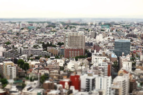 Szenische Diorama Artige Stadtlandschaft Von Einer Aussichtsplattform Eines Hochhauses Aus — Stockfoto