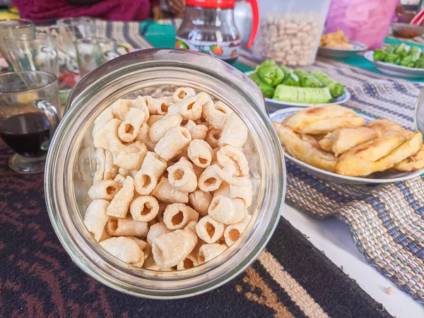 Traditionelle Indonesische Küche Makkaroni Ein Frittierter Snack — Stockfoto