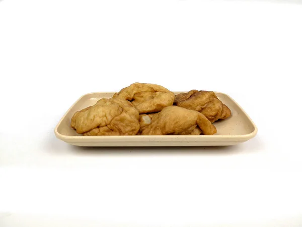 印度尼西亚当地的传统食品 名称Prutayam或油炸面包 被隔离在白色背景下 — 图库照片