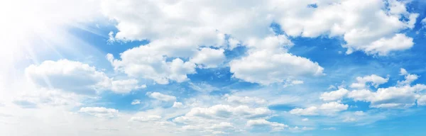 Panoramic View Sky Beautiful Cloudscape Sunny Day Simplisity Nature — Stock Photo, Image