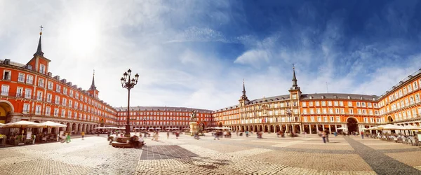 Blick Auf Die Plaza Mayor Bei Tageslicht Madrid Spanien Konzept — Stockfoto