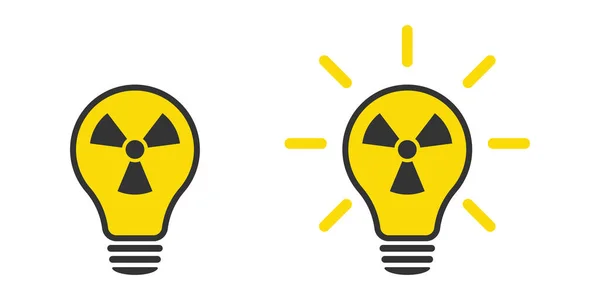Light bulb Nuclear energy. Illustration