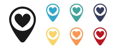 Kalpli kart etiketi. Beyaz arka planda izole edilmiş. Sevgililer Günü kartı. Vektör illüstrasyonu.