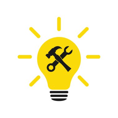 Ampulle kırbaç ve çekiç. Servis ve teknik destek kavramı. Görüntü.