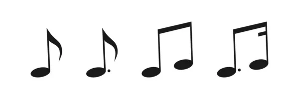Musical notes icons set. Black icon on a white background. Illustration