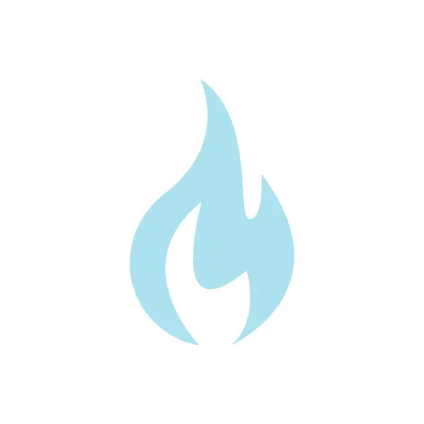 Blue fire energy, pure energy. Logo. Illustration.