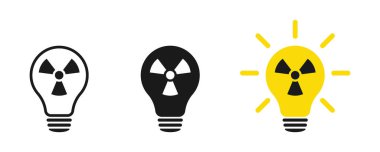 Ampul Nükleer Enerji. Simge ayarlandı. Görüntü