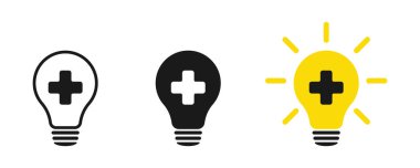 Lamba simgeleri ayarlandı. Haçlı lamba ikonları koleksiyonu. Düz stil, hisse senedi vektörü. Görüntü.