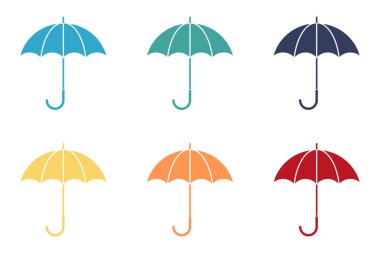 Şemsiye simgesi. Çizimler kümesi