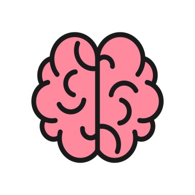 Beyin ikonu. vektör illüstrasyonu