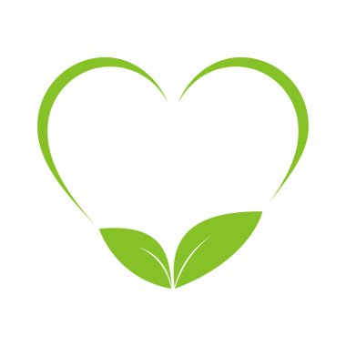 Kalbinde yeşil bir yaprak var. Görüntü