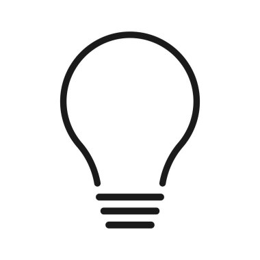 Fikir lambası simgesi. Düz biçim - stok vektörü