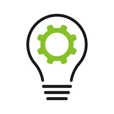 Lamp and Cogwheel - An innovative lamp and gear. Web design.	