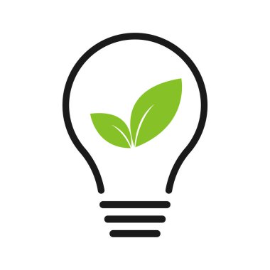 Yeşil yaprak lamba doğa enerjisi. Görüntü