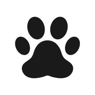 Hayvan pençesi ikonu. Düz dizayn. Vektör illüstrasyonu