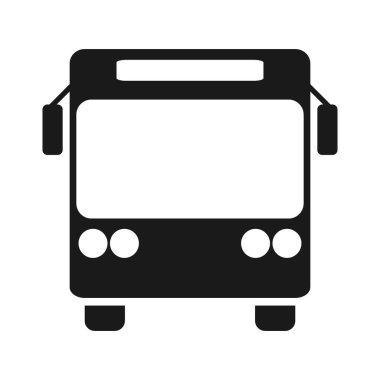Otobüs simgesi. Vektör illüstrasyonu beyaz arkaplanda izole edildi.