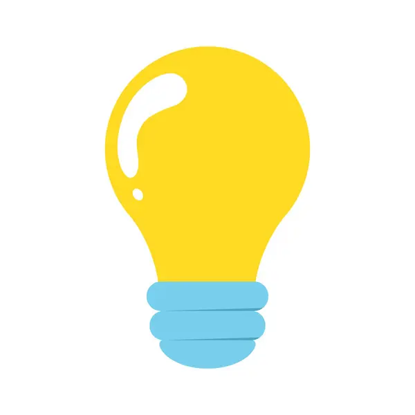Idea lamp icon. Vector illustration isolated on white background.