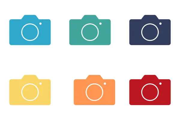 Kamera simgesi. Çizimler kümesi