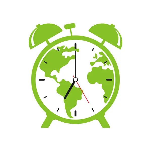 Earth alarm clock. Vector illustration
