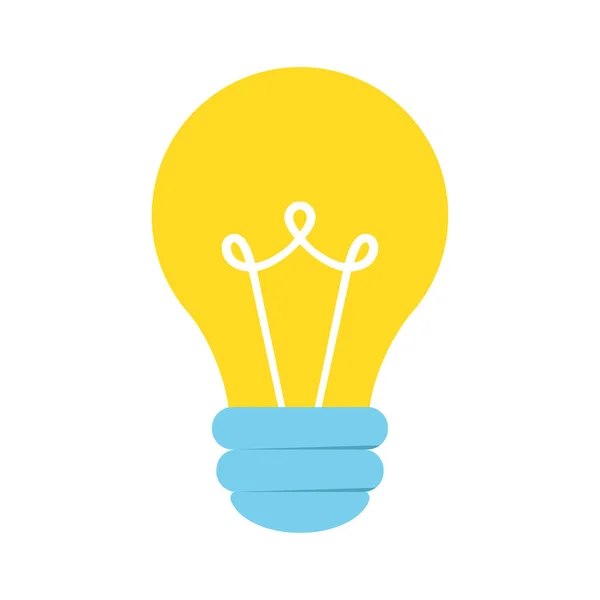 Idea lamp icon. Flat style.