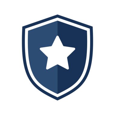 Yıldızlı kalkan. Vektör illüstrasyonu