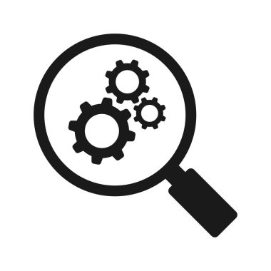 Vitesli büyüteç simgesi. Vektör illüstrasyonu