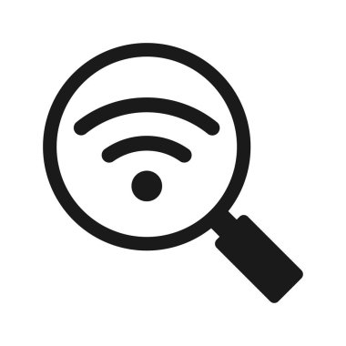 Wi-Fi büyüteç simgesi. Görüntü