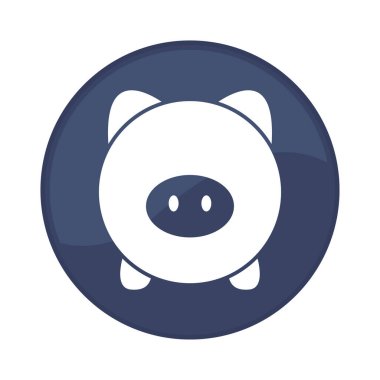 Domuz ikonu. vektör illüstrasyonu