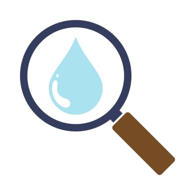 Düşürmeli büyüteç simgesi, illüstrasyon