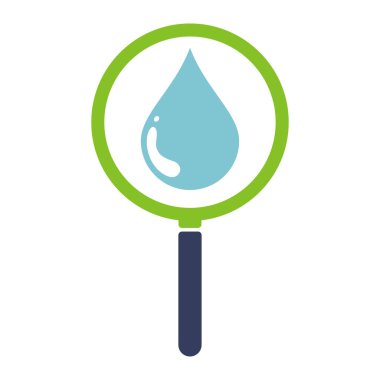 Düşürmeli büyüteç simgesi, illüstrasyon