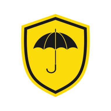 Şemsiyeli kalkan simgesi, resimleme