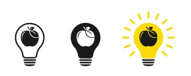 Elmalı ampul simgesi, illüstrasyon