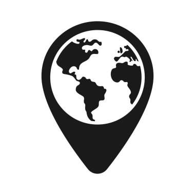 GPS yerelleştirme haritada dünya ve küre ile. Görüntü.