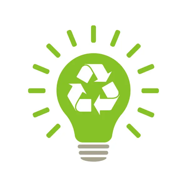 Recycling Light Bulb Icon Illustration — Stock Photo, Image