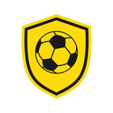 Top ile kalkan simgesi, illüstrasyon.