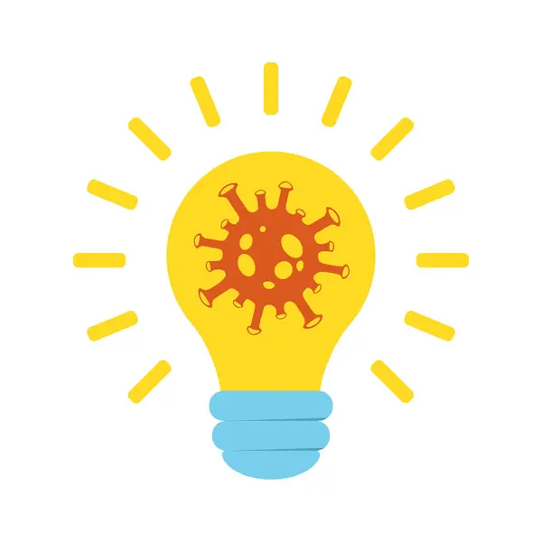 Light Bulb Icon Virus Illustration — Stock Photo, Image