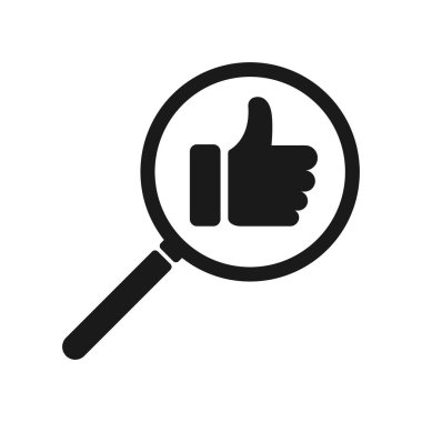 İllüstrasyonlu büyüteç simgesi