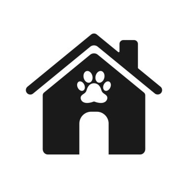 Köpek, kedi evi ikonu, illüstrasyon
