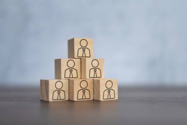 Kopya alanı ile şirket hiyerarşisi organizasyonel şeması.