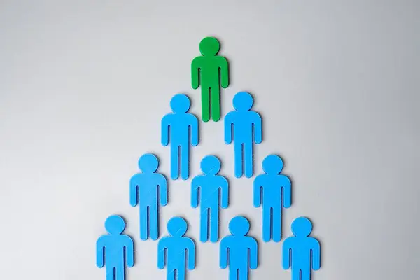 stock image Group of human figure. Pyramid scheme, hierarchy, leadership concept.