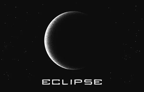 Eclipse Solar Hecho Por Puntos Ilustración Vectorial Vector De Stock