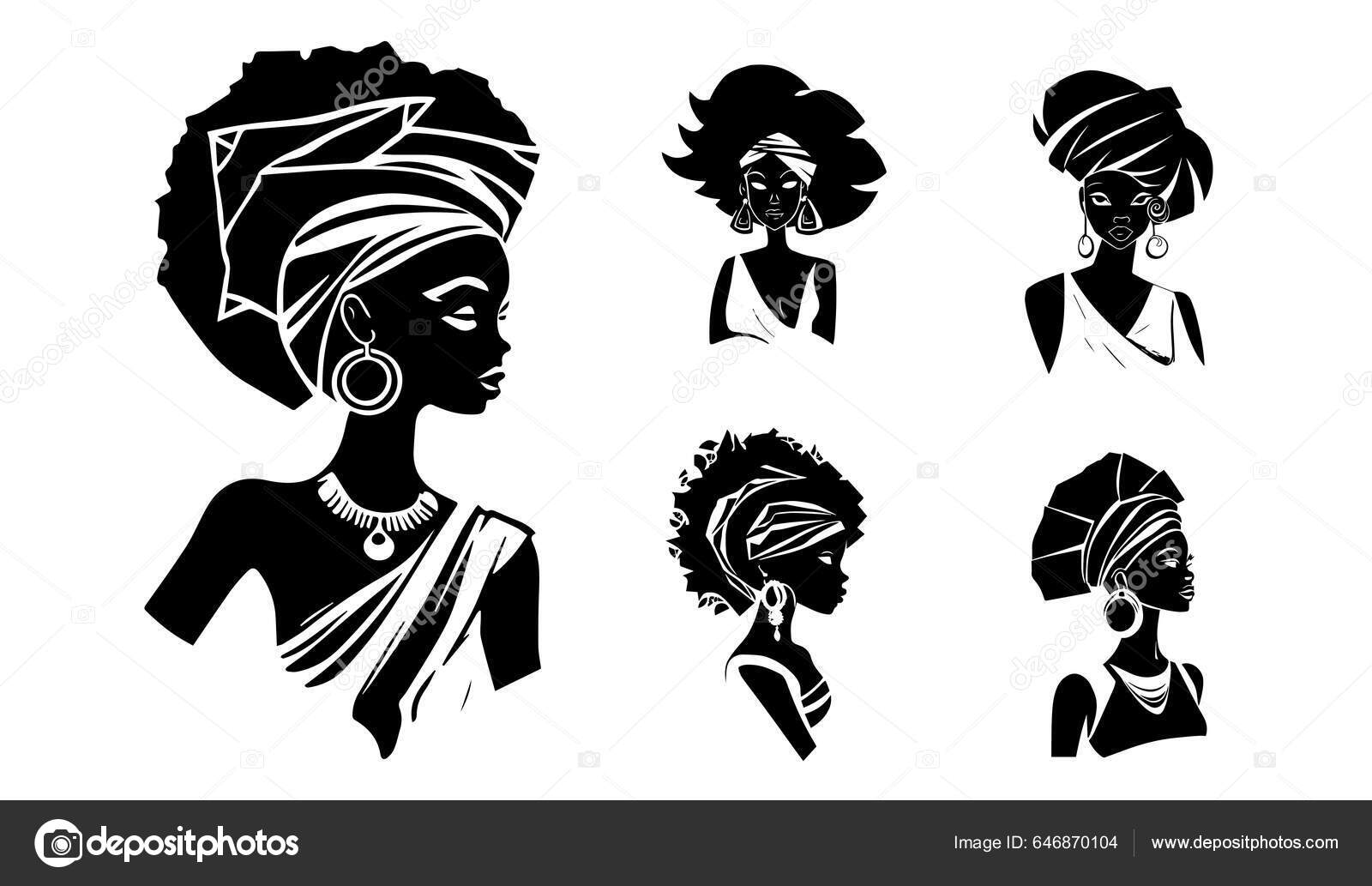 Black Woman Silhouette African Vector Images (over 4,600)