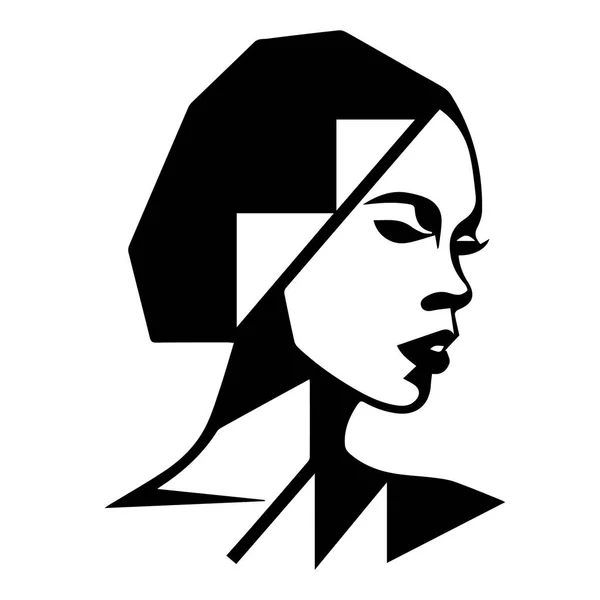 Une Africaine Illustration Vectorielle Femmes Africaines Silhouette Noir Blanc Svg — Image vectorielle