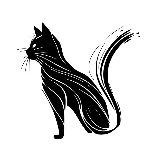 Cat silhouettes,Maine Coon cat icons and silhouettes,Sitting Maine