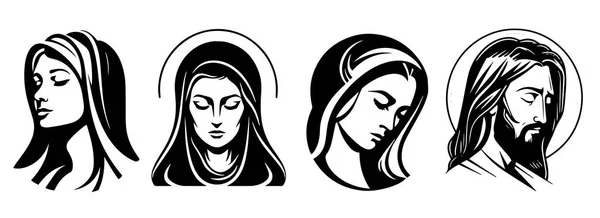 Onze Lieve Vrouw Madonna Maagd Maria Vector — Stockvector