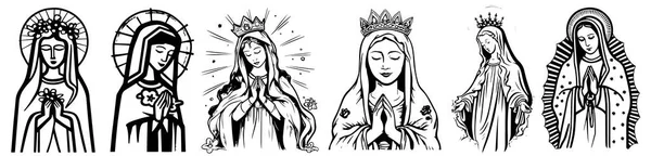 聖母聖母聖母マリアの母のベクトルイラスト — ストックベクタ