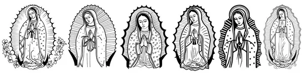 Nossa Senhora Nossa Senhora Virgem Maria Mãe Obteve Ilustração Vetorial — Vetor de Stock