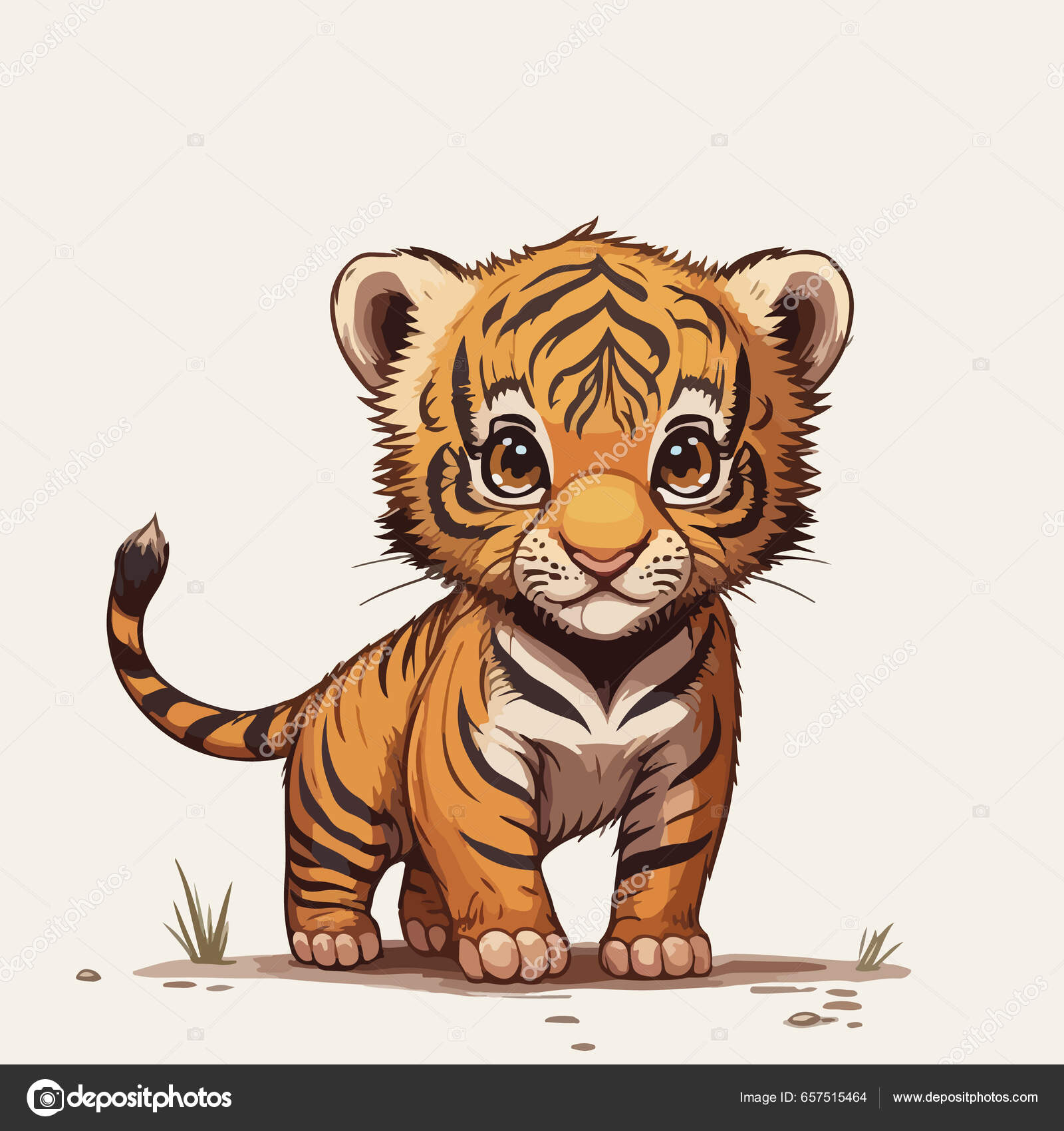 Векторная Иллюстрация Тигра Векторное Изображение ©zdolnygrafik.