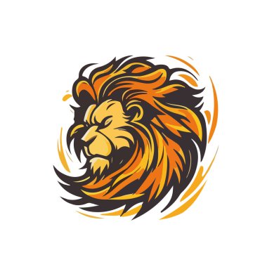 Aslan logo şablonu vektör çizimi 