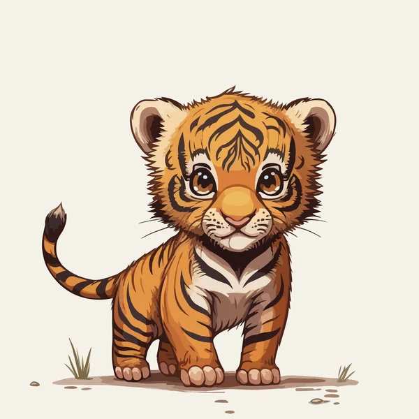Ilustración Vectorial Tigre — Archivo Imágenes Vectoriales